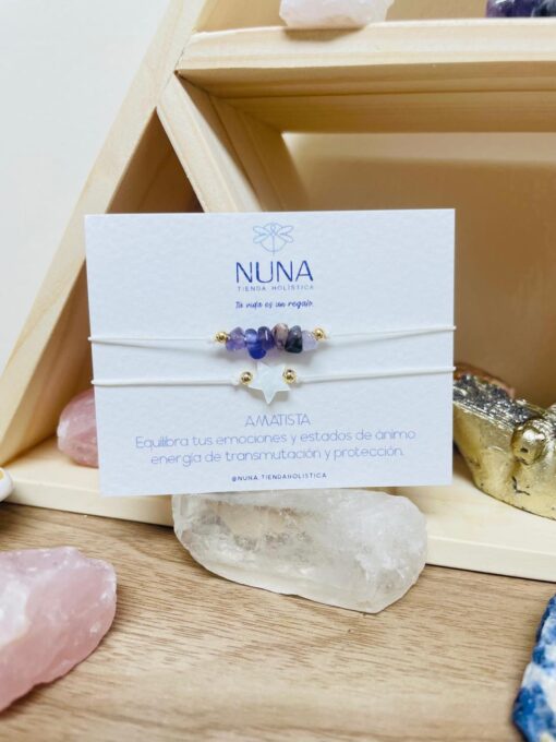 Pulsera cuarzos naturales doble - Image 2