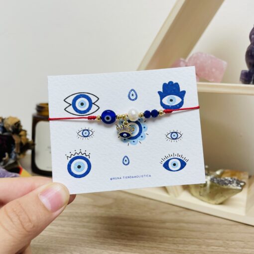 Pulsera Ojo Turco perla