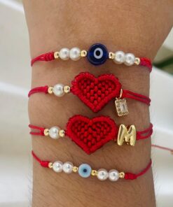 Alternative view of Pulsera Corazón en nudos