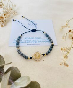 Alternative view of Pulsera Lapislázuli + Arcángel Miguel