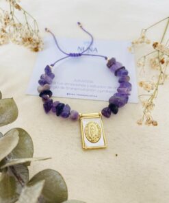 Pulsera Amatista + Virgen de Guadalupe